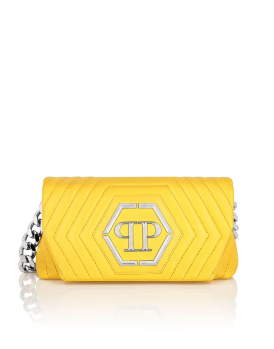 Small Nappa Matellase` Shoulder Bag Hexagon