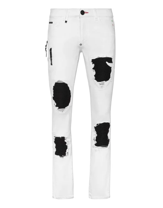 Denim Trousers Biker Fit Destroyed