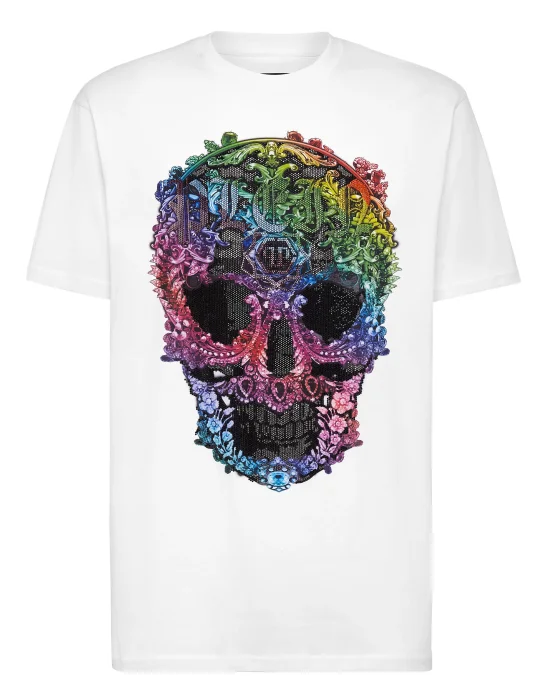 T-shirt Round Neck SS Baroque Skull