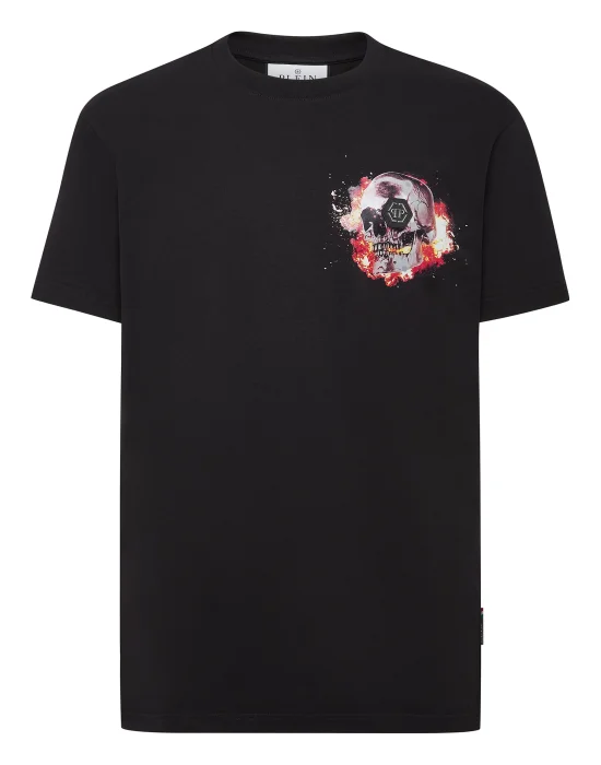 T-shirt Round Neck SS Skull on fire