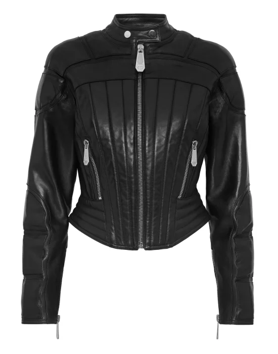 Leather Padded Jacket
