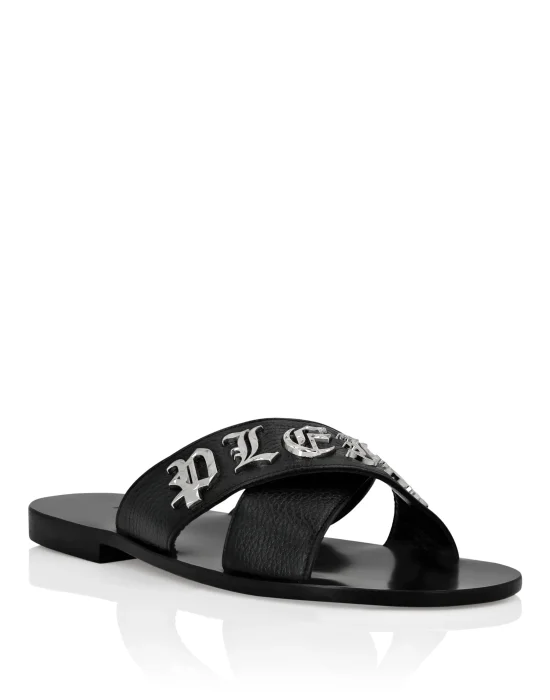 Matelasse Twist Slides Gothic Plein
