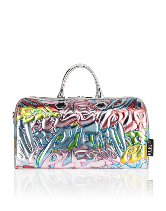 Mirror Leather Handle Bag Bombing Graffiti