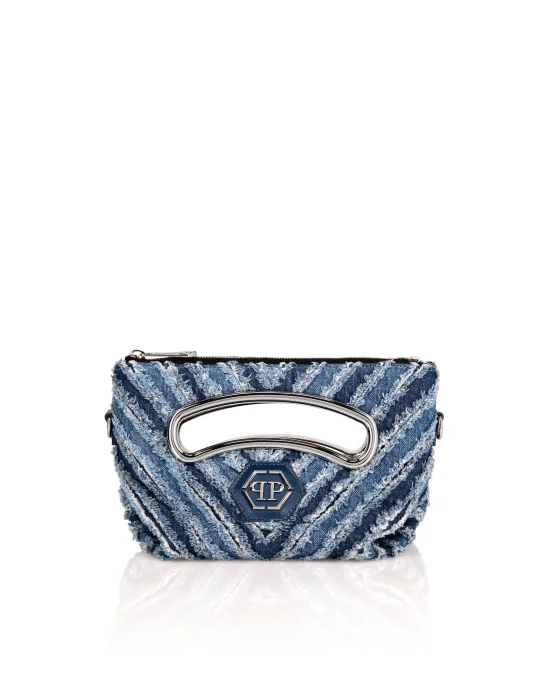 Denim Small Handle Bag