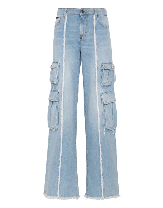 Denim Cargo Trousers