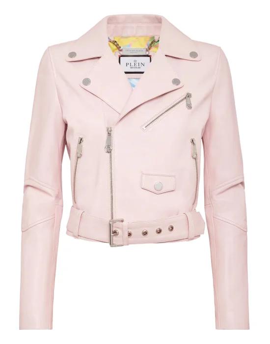 Cropped Boxy Leather Jacket