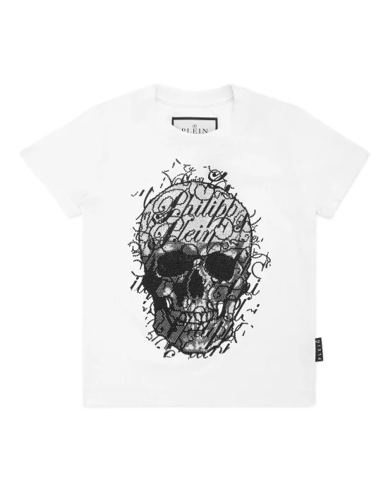 T-shirt Round Neck SS Coursive Skull