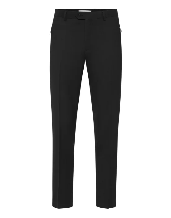 Wide Leg Wool Trousers