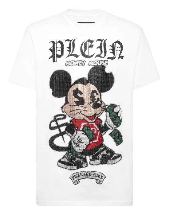 Jersey T-shirt Round Neck SS Strass Money Mouse