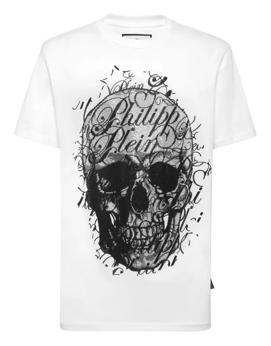 T-shirt Round Neck SS Skull Coursive