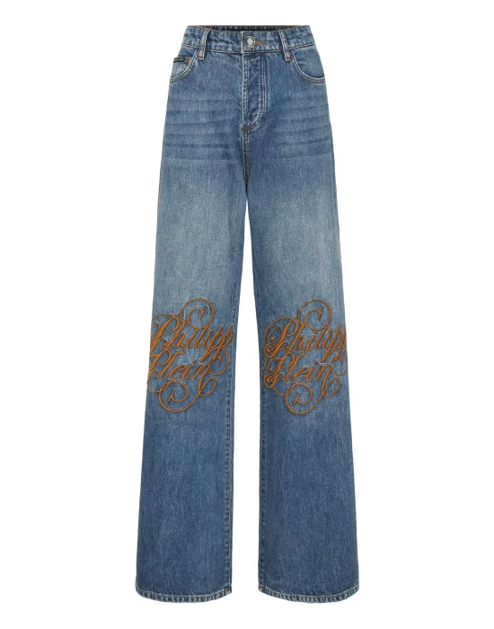 Denim Trousers Skater Fit Logo