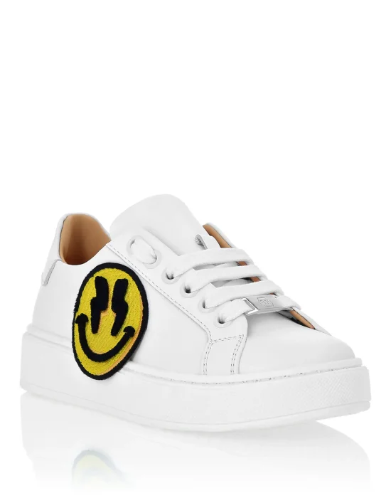Leather Lo-Top Sneakers Smile