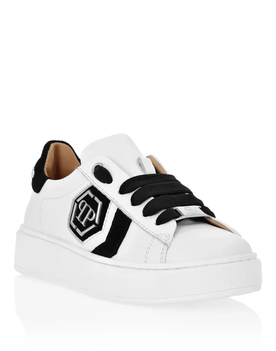Leather Lo-Top Sneakers Hexagon