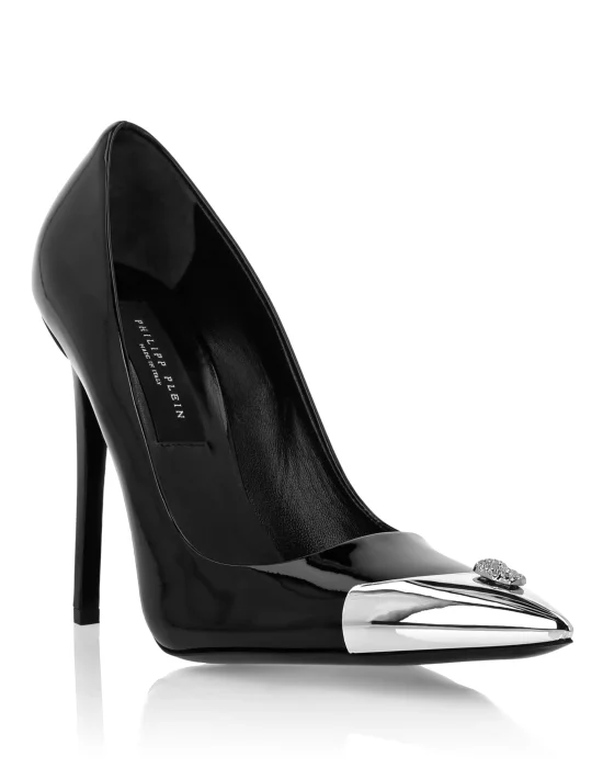 Patent Leather Decollete Hi-Heels Skull