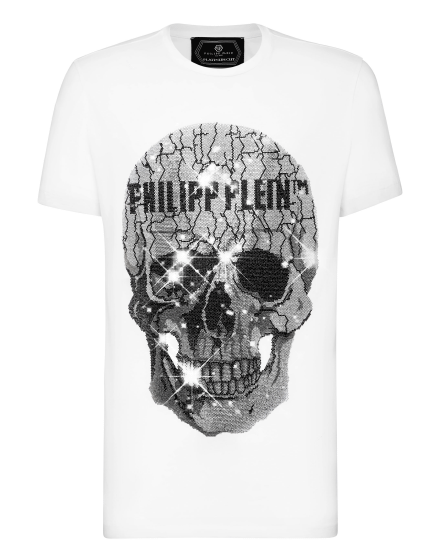 T-shirt Round Neck SS Skull strass