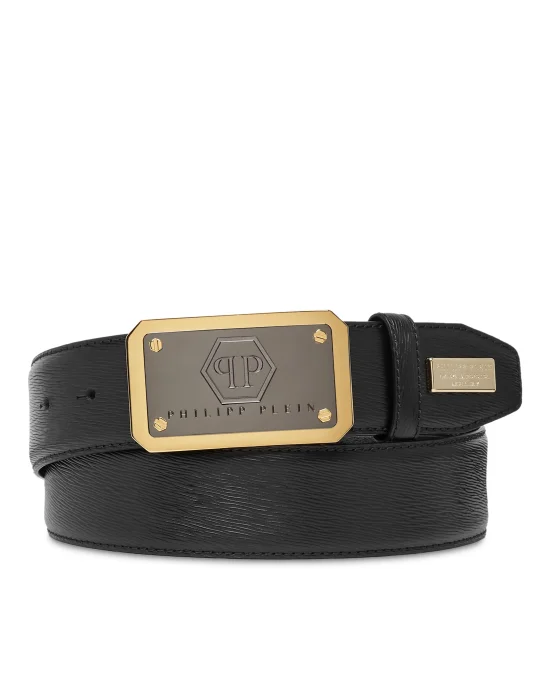 Leather Belt Hexagon