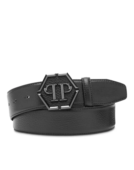 Leather Belt Hexagon