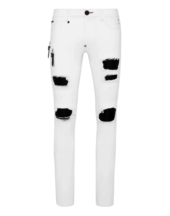 Denim Trousers Biker Destroyed