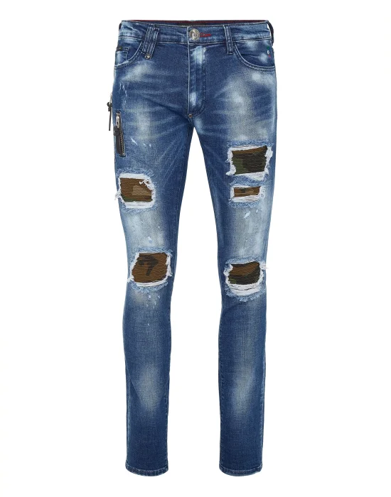Denim Trousers Biker Destroyed