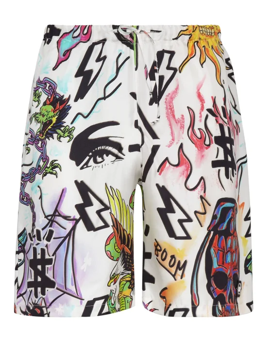 Silk Shorts Tattoo Monogram