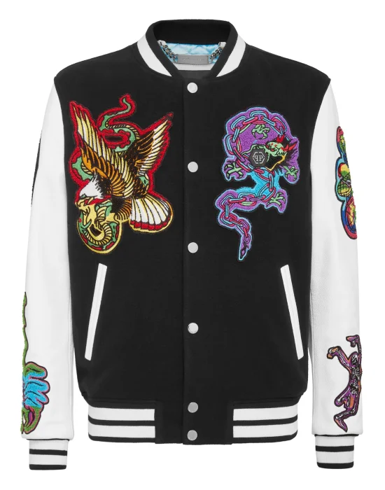 College Bomber Leather sleeves Tattoo Patches