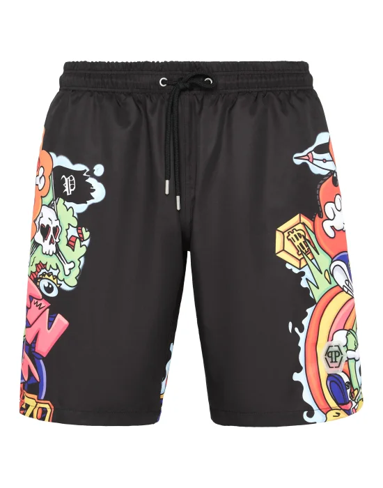 Swim-Trunks Skully Gang