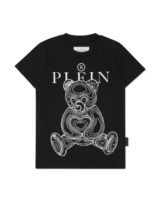 T-shirt Round Neck SS with Crystals Teddy Bear