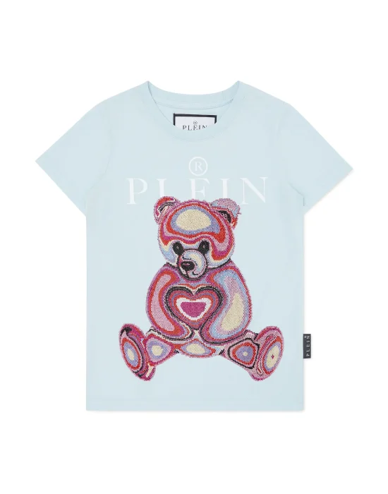 T-shirt Round Neck SS with Crystals Teddy Bear