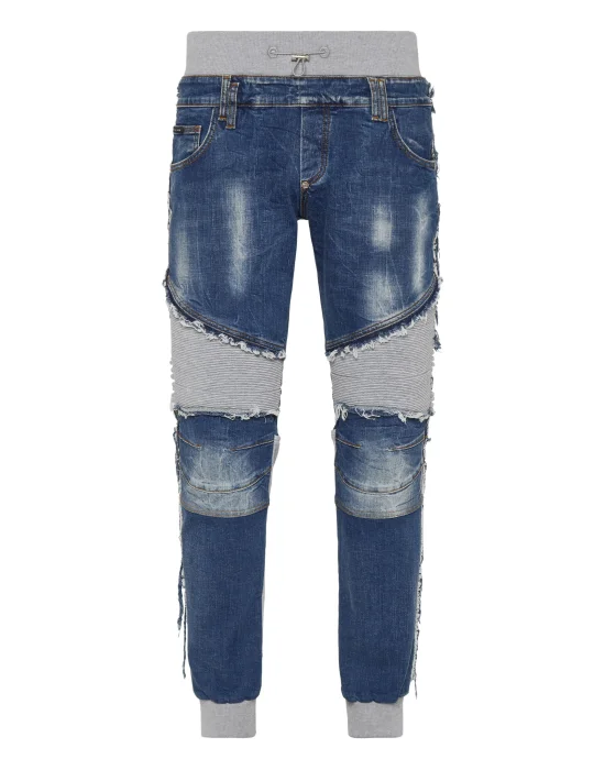 Denim Jogging Trousers Skull&Bones