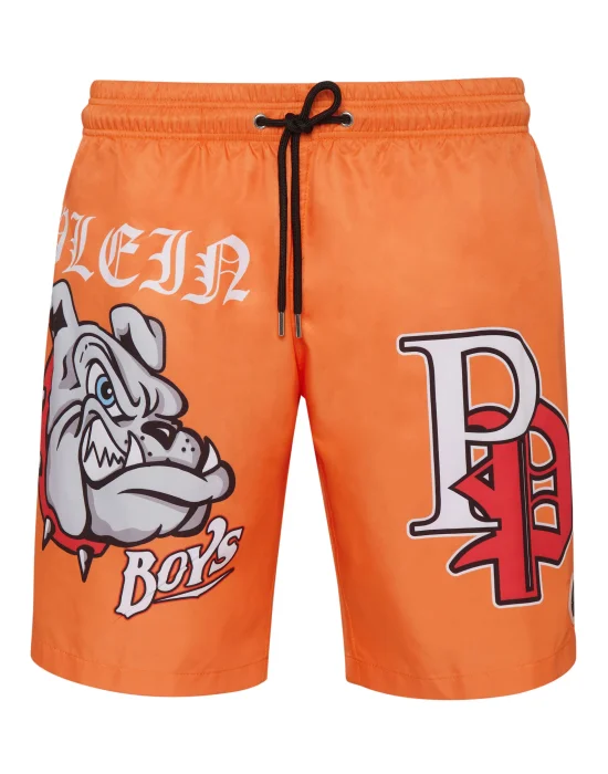 Jogging Shorts with Bulldog Print