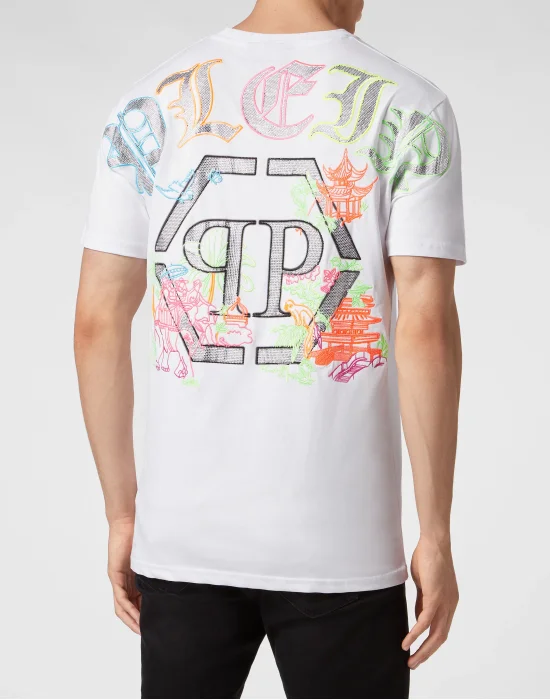 Embroidered T-shirt Round Neck SS