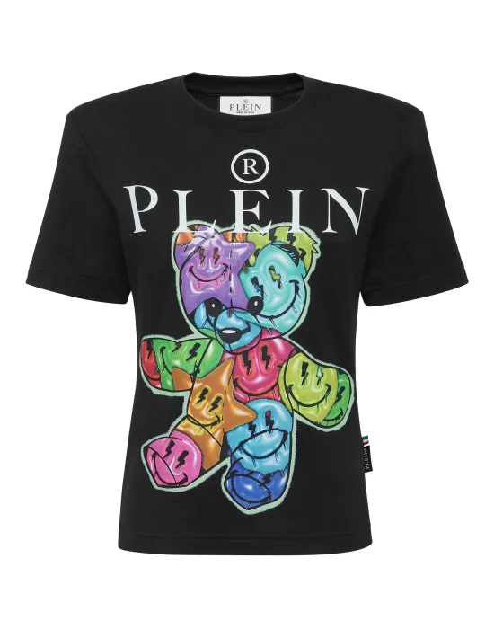 Padded Shoulder T-shirt Sexy Pure Smile