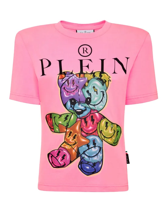 Padded Shoulder T-shirt Sexy Pure Smile