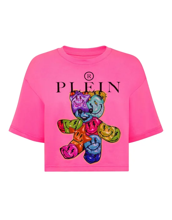 Cropped T-Shirt Round Neck Smile