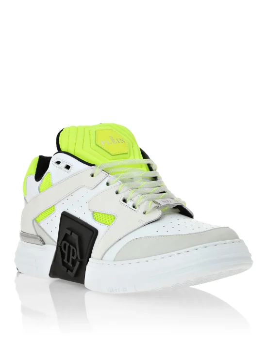 Mix Leather Lo-Top Sneakers