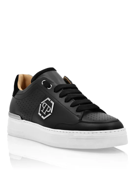 Mix Leather Lo-Top Sneakers