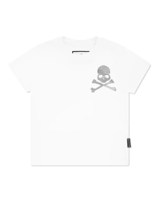 Jersey T-shirt Round Neck SS Strass Skull&Bones