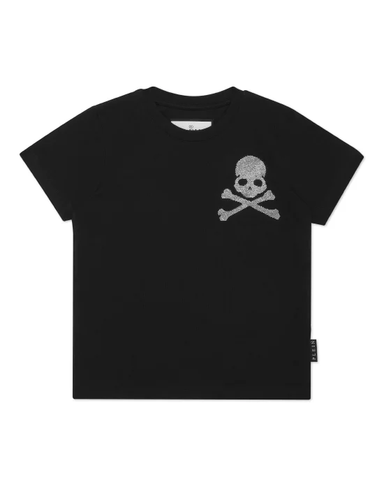 Jersey T-shirt Round Neck SS Strass Skull&Bones