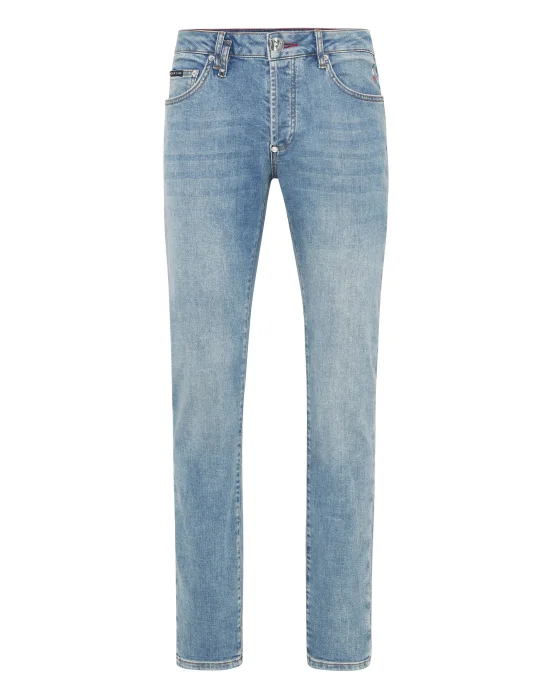 Denim Super Straight Cut Fit Trousers Cars Racing