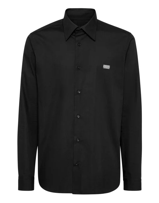 Shirt Sugar Daddy Cut LS Strass Skull&Bones
