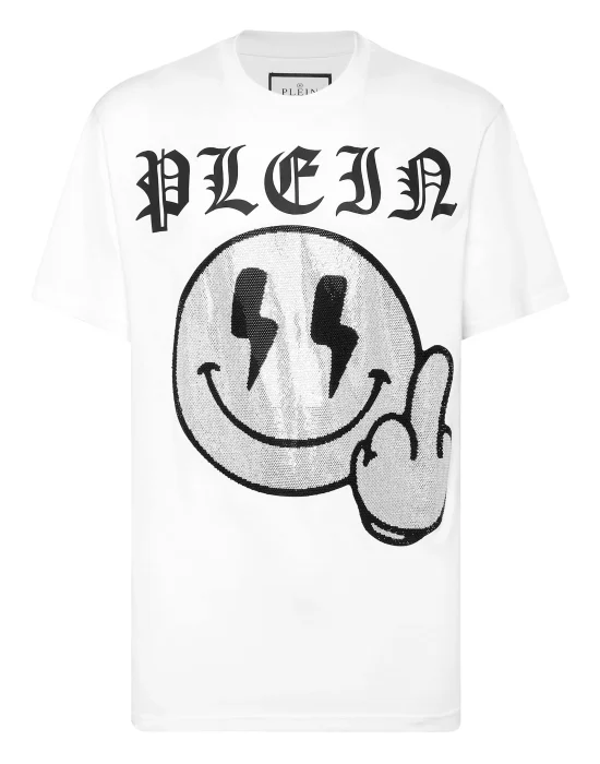 Jersey  T-shirt Round Neck SS Strass Smile