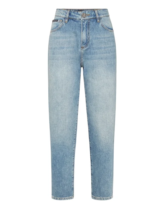 Denim Mom Fit Trousers