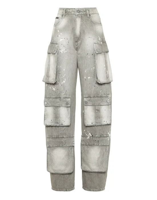Denim Cargo Trousers