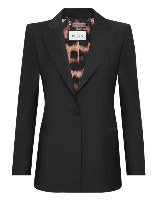 Wool Blazer Skull strass