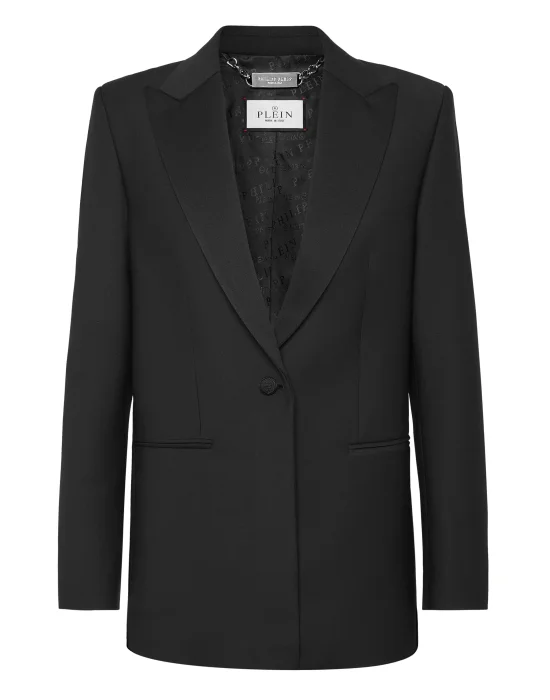 Wool Boyfriend Fit Blazer LS Smile