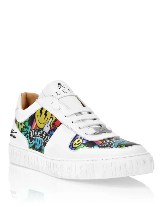 Nappa Leather Lo-Top Sneakers Smile