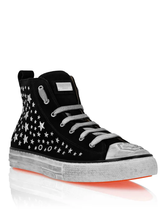 Suede Hi-Top Sneakers Studs