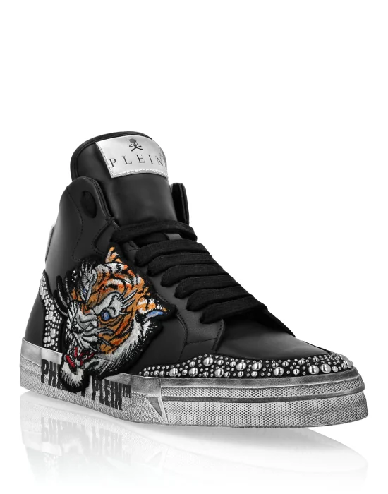 Leather Hi-Top Sneakers Retrokickz Tiger