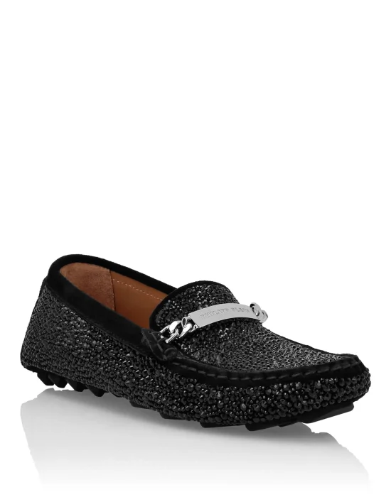Suede Strass Moccasin