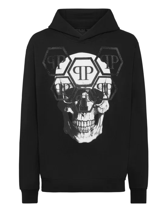 Hoodie Sweatshirt LS Skull